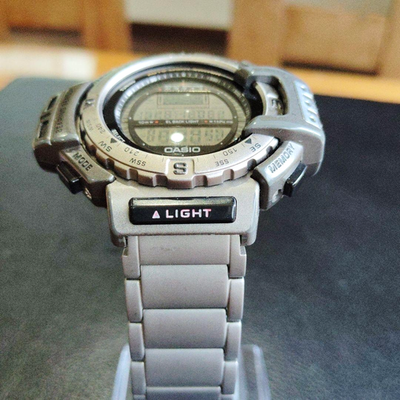 PRT-411-1 プロトレック チタニウム CASIO PROTREK PRT-411 Titanium Triple Sensor Solar Radio