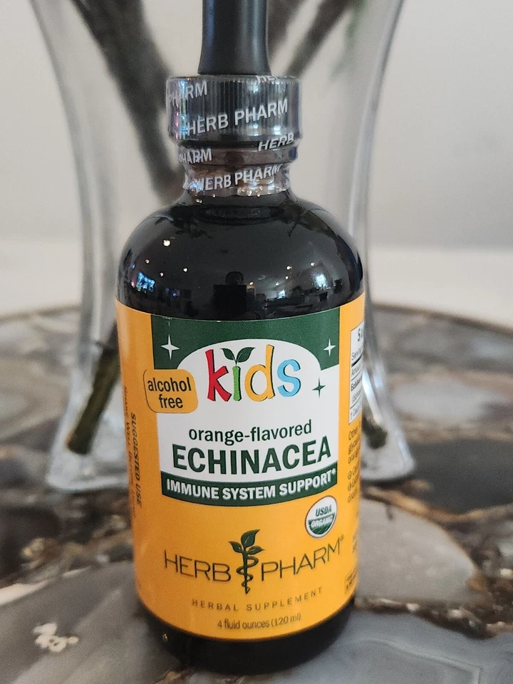 NUEVO Herb Pharm NIÑOS Equinácea Sin Alcohol Apoyo Inmunológico Herbal Tónico Gripe Resfriado  Foto 2 de 4