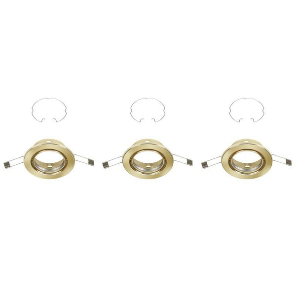 Briloner GU10 Einbauleuchten 3Er-Set Metall Messing 86 Mm Ohne Leuchtmittel-image