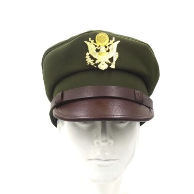 WWII WW2 US Air Force USAF Officer Cap Hat With Golden Color