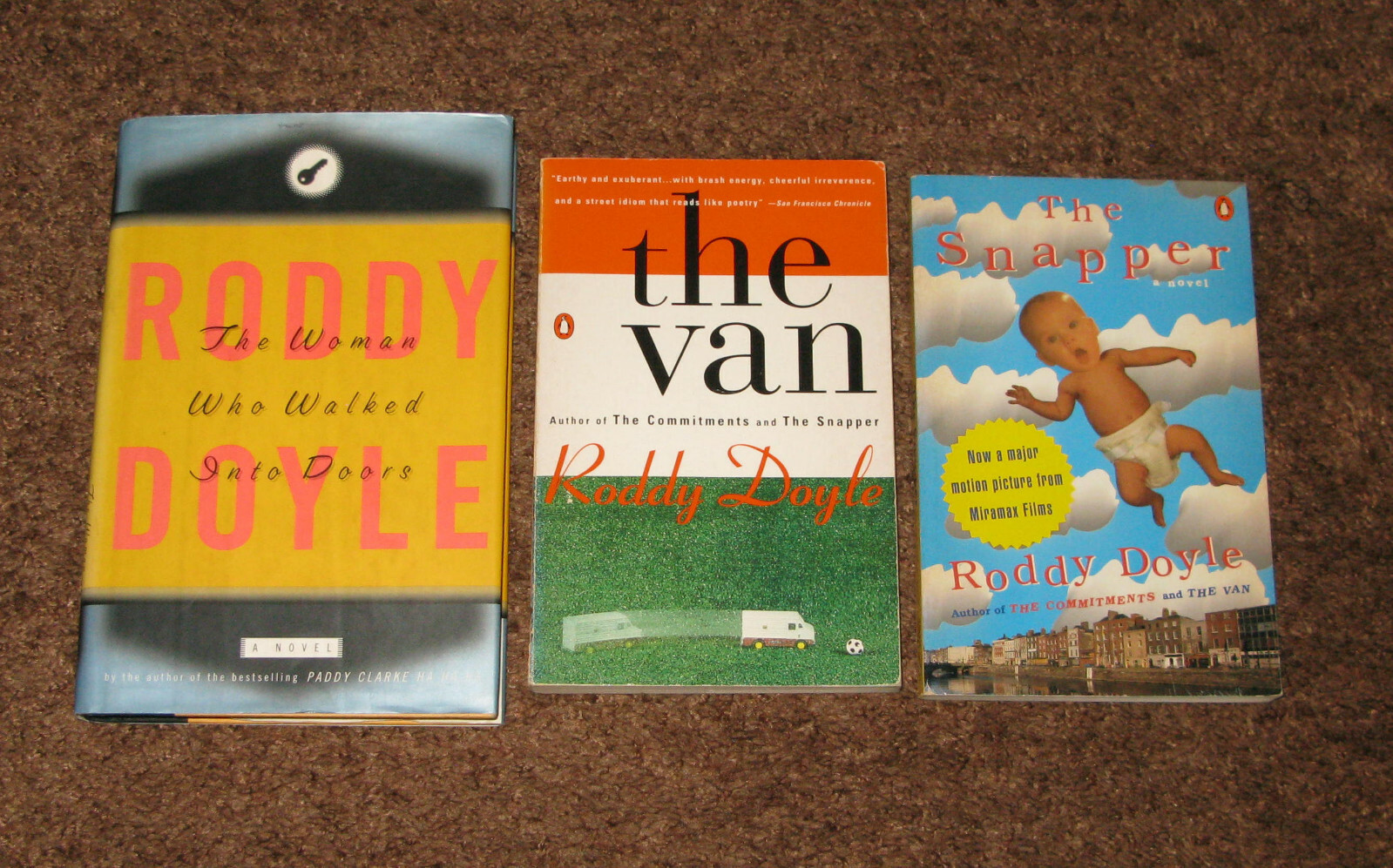 Lot of 3 Roddy Doyle Books The Snapper The Van. The Woman Who Walked
