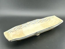 Studio Art Pottery Ceramic Trinket Dish Tray 11.5" x 3.5" Signed Williams Studio