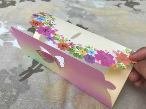 Hochzeit Party Einladung Glücksgeld Umschlag lasergeschnittene Spitze metallic bedruckt - Bild 11 von 34