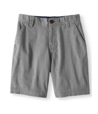 NWT New Boys Wonder Nation Flat Front Shorts Gray Sz 18 School Uniform Approved