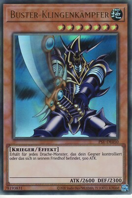 Yu-Gi-Oh! Buster Klingenkämpfer Ultra Rare PSV-DE050 25th Near Mint Deutsch TOP