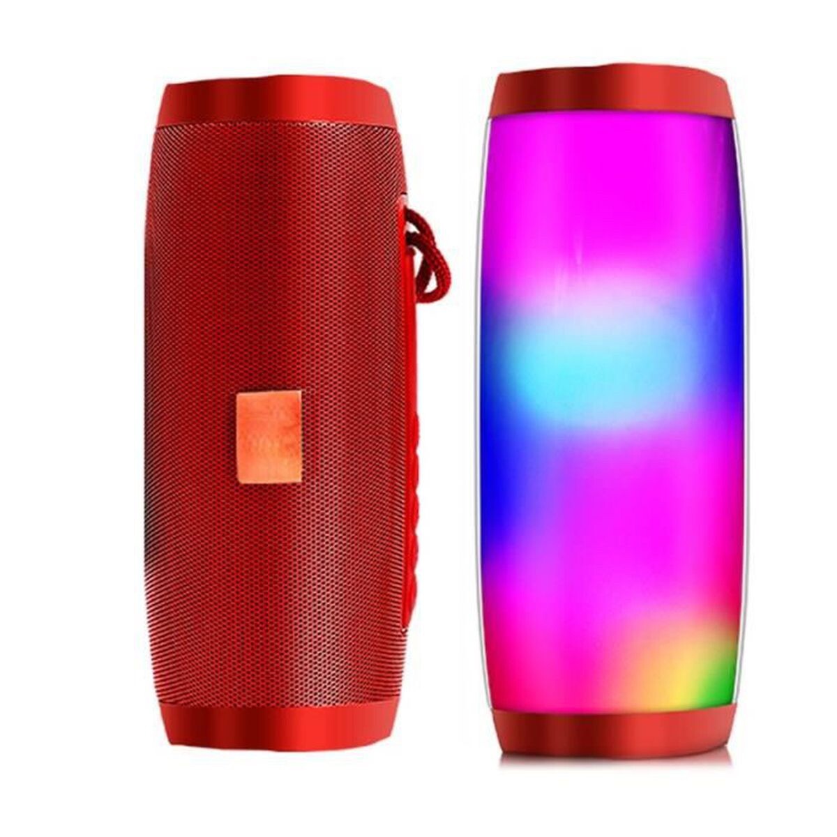 Enceinte Bluetooth portable étanche avec caisson de basse 10W et effets LED