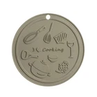 Premier Housewares I Love Cooking Trivet Silicone 15.5cm Grey Kitchen Accessory