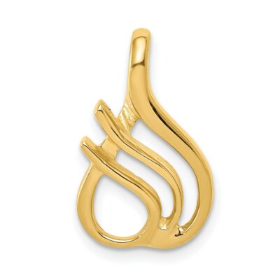 14K Gelbgold passt bis zu 2mm normal, 4mm ausgefallen wendbar Omega Dia Anhänger