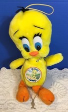 Vintage Tweety Bird 24 K 1993 WB Looney Tunes With Tag And Necklace And Stand
