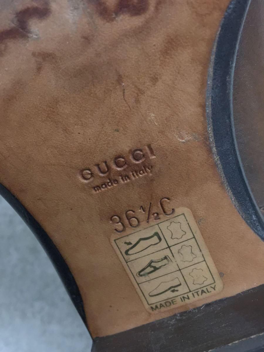 GUCCI Long Boots Ombre Western Cowboy 36.5 Brown Leather