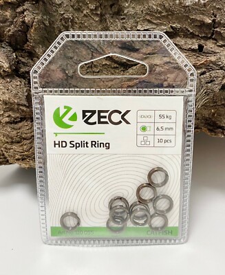 Zeck Wels HD Split Ring Catfish 55kg 10 Stück Heavy Duty Edelstahl Sprengringe