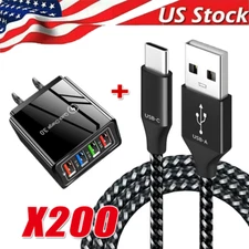 Braided USB C Type-C Fast Charging Data SYNC Charger Cable Cord 3/6/10FT Lot