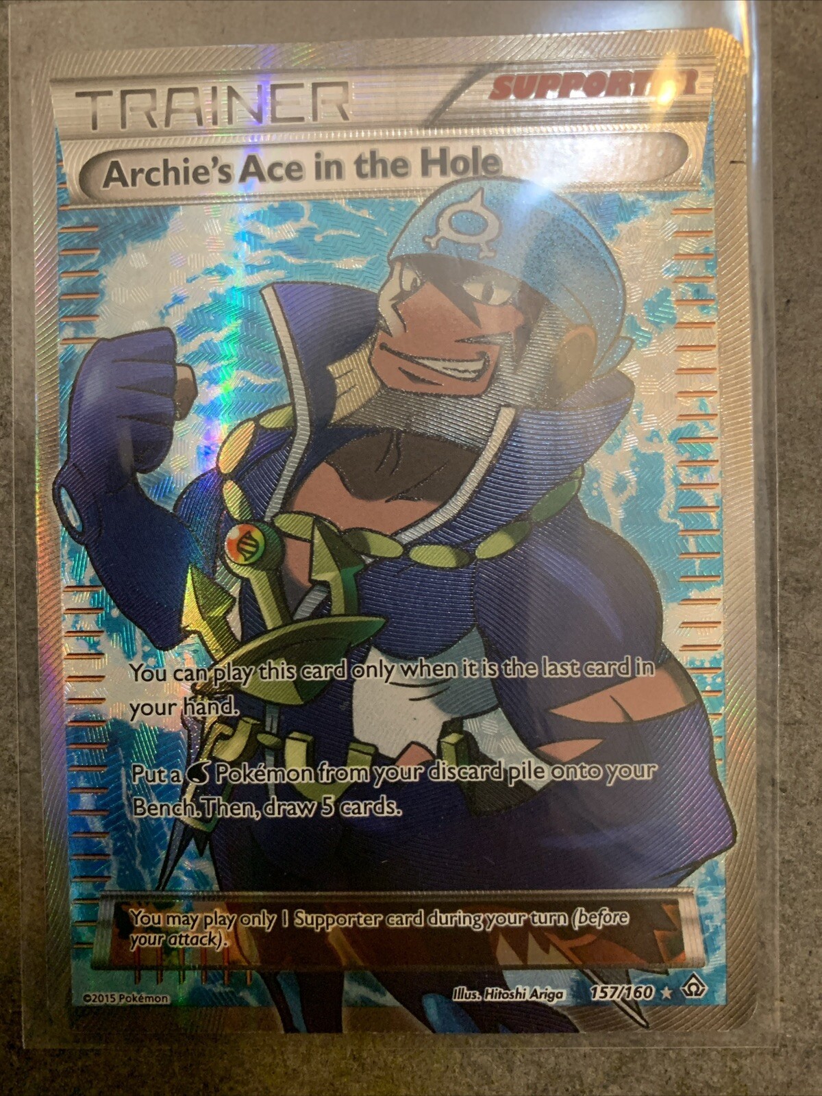 Pokémon TCG Archie's Ace in the Hole Primal Clash 157/160 Holo Full Art Ultra...