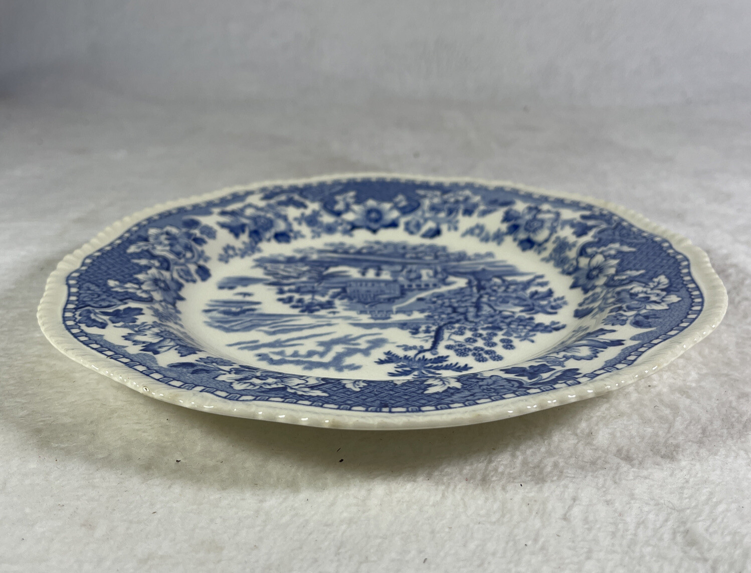 Vintage Woods Burslem England SEAFORTH Blue 8-7/8” Plate Enoch Ralph