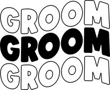 Groom Wave Wedding Engagement Stag Love Vinyl Decal Sticker for Car/Window/Wall