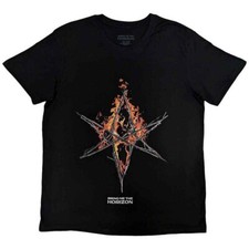 Image of Bring Me The Horizon Unisex T-Shirt: Flame Hex & Text Logo (XX-Large)