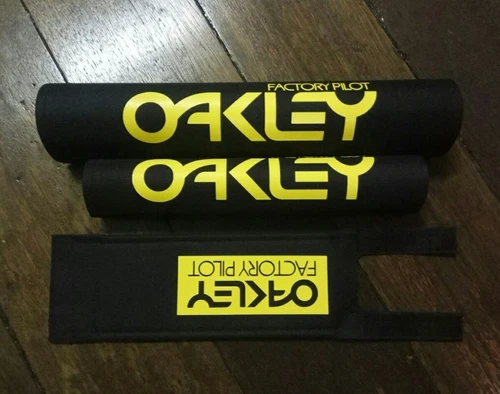 black set OAKLEY yellow custom REPRO padset BMX oldschool vintage RARE