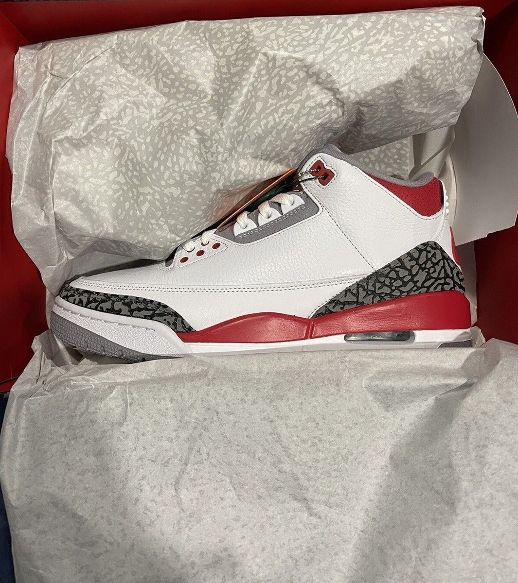 2022 Nike Air Jordan 3 Retro OG Fire Red 4-14 White Black