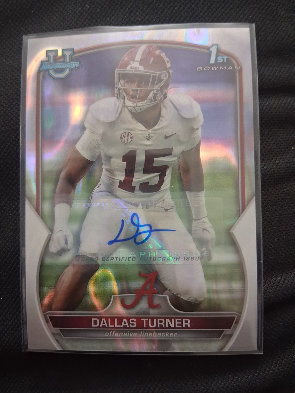 2022 Bowman University Chrome Dallas Turner 1st Bowman Auto Lava Refractor /199