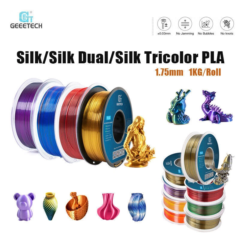 1KG saidye pla geeetech filament 3D double / tricolore dégradé brillant pla