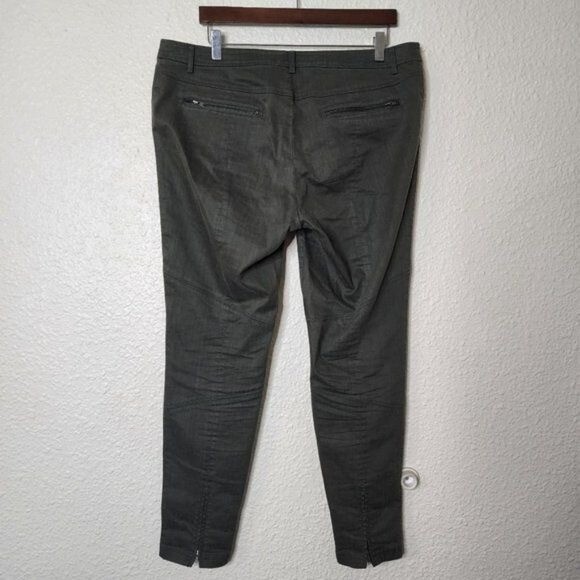 The Fisher Project Eileen Fisher Moto Zipper Ankle Zip Army Green