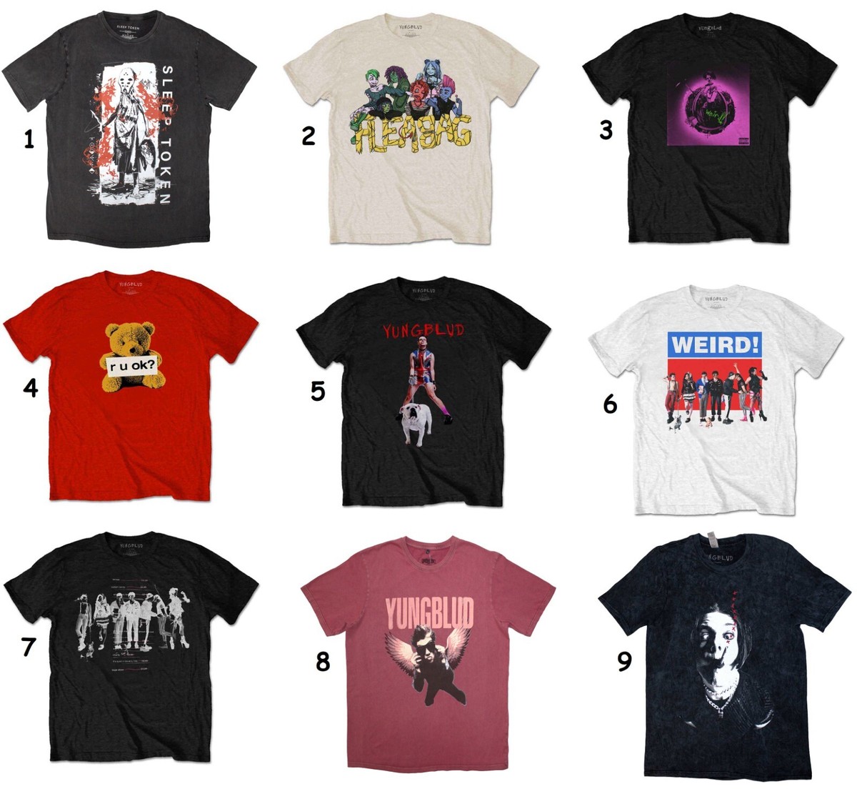 YUNGBLUD OFFICIAL LOGO T-SHIRT SM M L XL XXL TSHIRT weird