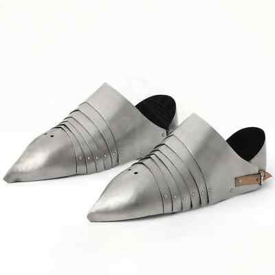 Medieval Knight Armor 18 Gauge Steel Sabatones for LARP & Cosplay Authentic