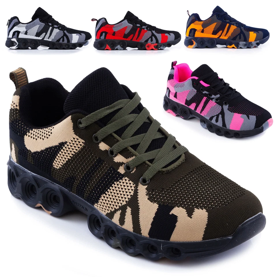 Baskets Homme Femme Running Sportif Fitness Camouflage Militaire A59 - Photo 1/1