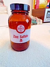 2 VINTAGE MERCK PHARMACEUTICAL POISON BOTTLES