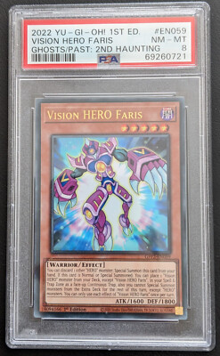   PSA 8 Vision Hero Faris GFP2-EN059 1. Edition Visions-HELD Yu-Gi-Oh! Karte