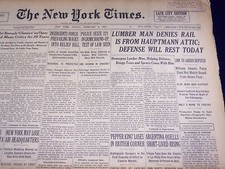 1935 FEBRUARY 8 NEW YORK TIMES - LUMBER MAN DENIES RAIL FROM HAUPTMANN - NT 1918