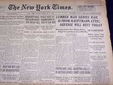 1935 FEBRUARY 8 NEW YORK TIMES - LUMBER MAN DENIES RAIL FROM HAUPTMANN - NT 1918