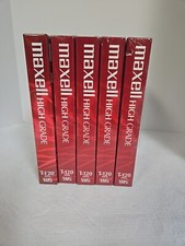Lot of 5 Maxell T-120 VHS Video Cassette Tapes NEW Sealed