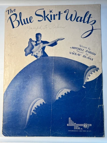 Vintage Sheet Music The Blue Skirt Waltz 1944 Parish & Bláha