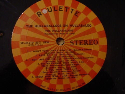 THE HULLABALLOOS on hullabaloo, nm- stereo lp ROULETTE, 1965 - Picture 2 of 2