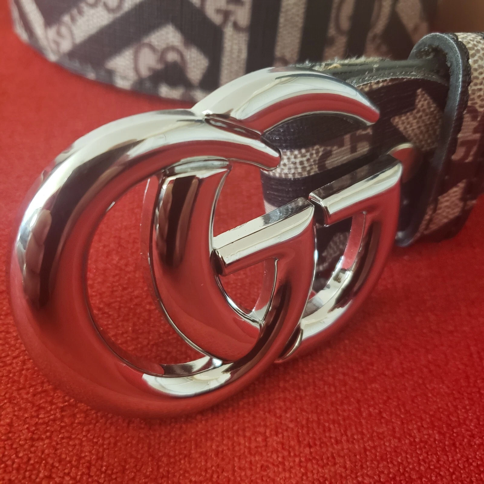Gucci ceinture G imbriquée imprimé caléido GG boucle enduite toile taille 50/125