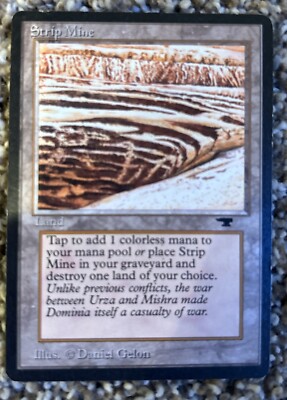 MTG STRIP MINE (No Horizon No Tower) Antiquities Moderately Played Magic Land