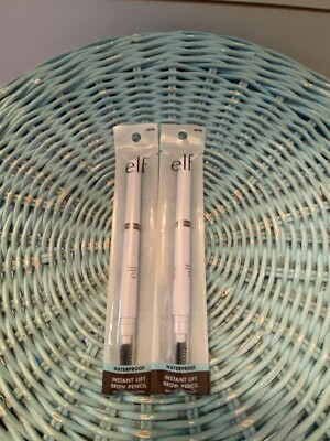 2 NEW e.l.f. Instant Lift Brow Pencil waterproof Neutral Brown in packages Elf