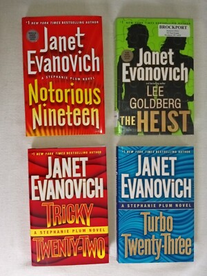 Lot of 4 Janet Evanovich 4 Hardcover Notorious Nineteen The Heist Tricky Twenty-