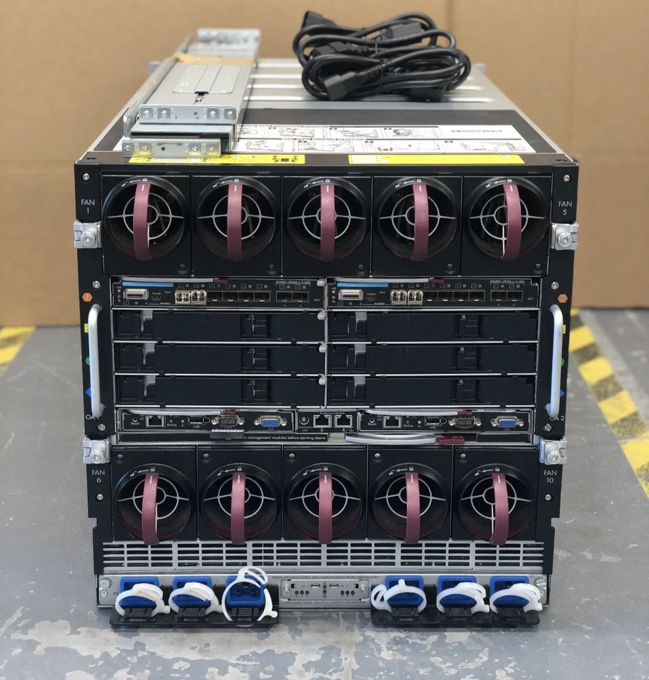 HP C7000 G3 16x HP BL460c Gen8 V2 384-Core 4TB RAM 10GbE Blade Server Solution - Image 2 of 3