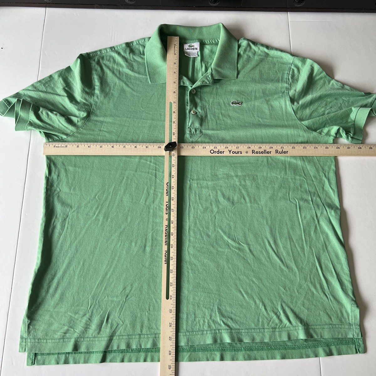 Lacoste Polo Shirt Mens Size Green (3XL *But Runs Small See Measurements)