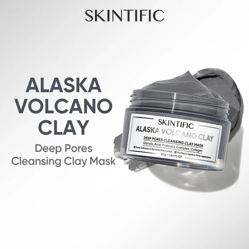 SKINTIFIC Alaska Volcano Blackheads Deep Pores Cleansing Mud Clay Mask 55G - Picture 7 of 8
