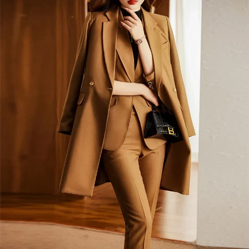 Women Formal Business Suits Professional High Quality Trousers Set Pantsuits - Picture 17 of 32