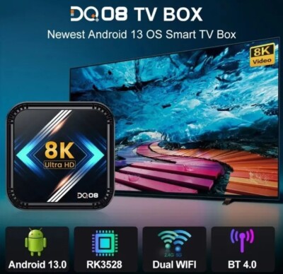 8K Smart Tv Box Android 13 Quad Core Cortex A53 Unterstützung 8K Video Netflix 