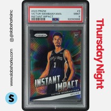 2023 PANINI PRIZM #3 VICTOR WEMBANYAMA INSTANT IMPACT RC ROOKIE PSA 9