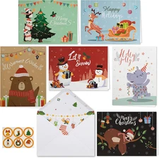 Christmas Cards, Holiday Greeting Cards with Envelopes and Stickers 6.3In X 4...