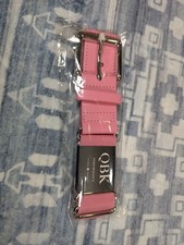 QBK Pink Kids Sized Baseball Belt with Leather Belt Tips