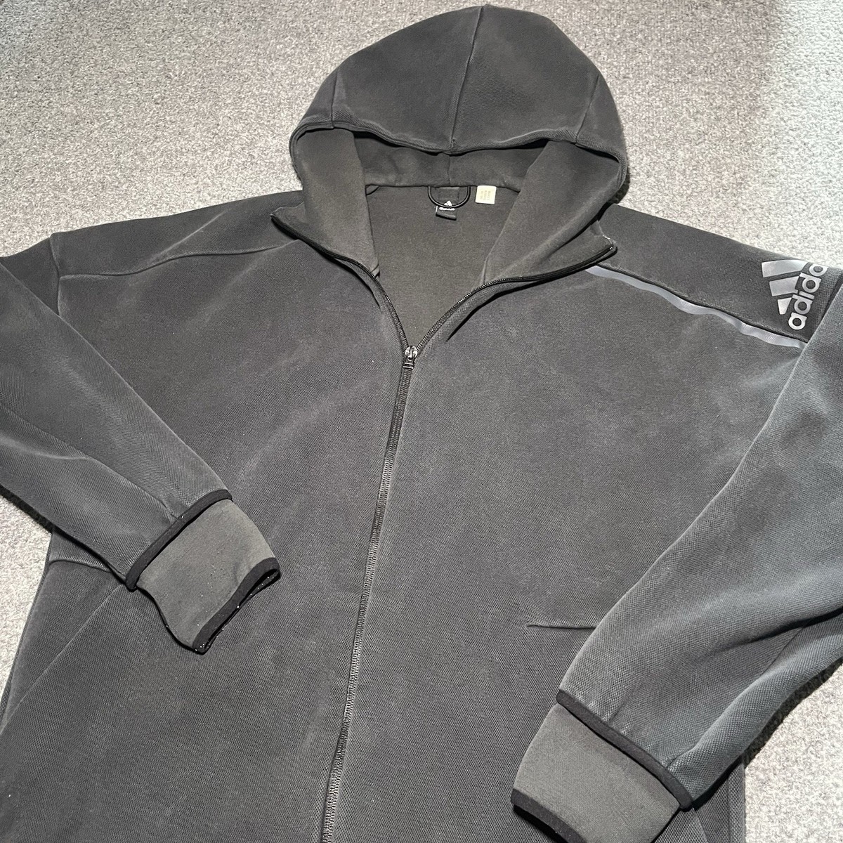 ジャンパー Adidas Hoodie Mens Large ZNE Full Zip Training Jacket Black