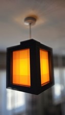 Mine craft Inspired Ceilng Lamp Shade - 3d Printed - Lantern