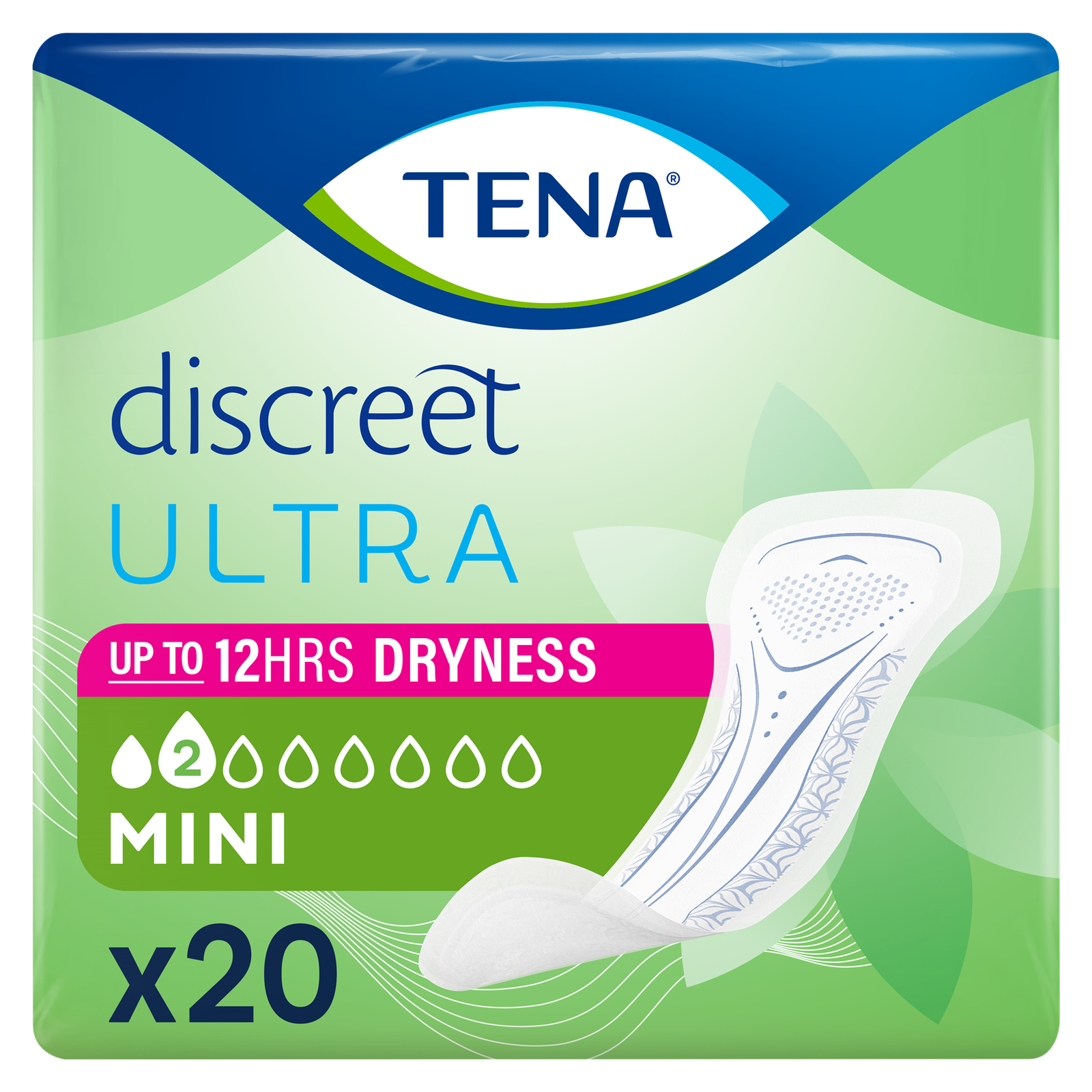 40 x TENA Discreet Ultra Mini | Incontinence Pads | 2 Packs of 20 - Image 3